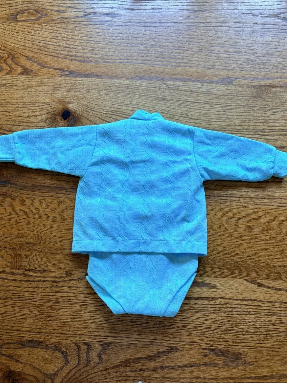 VTG Little Me by Lois Baby Blue Button-Up Outfit and Jacket set- size NB?